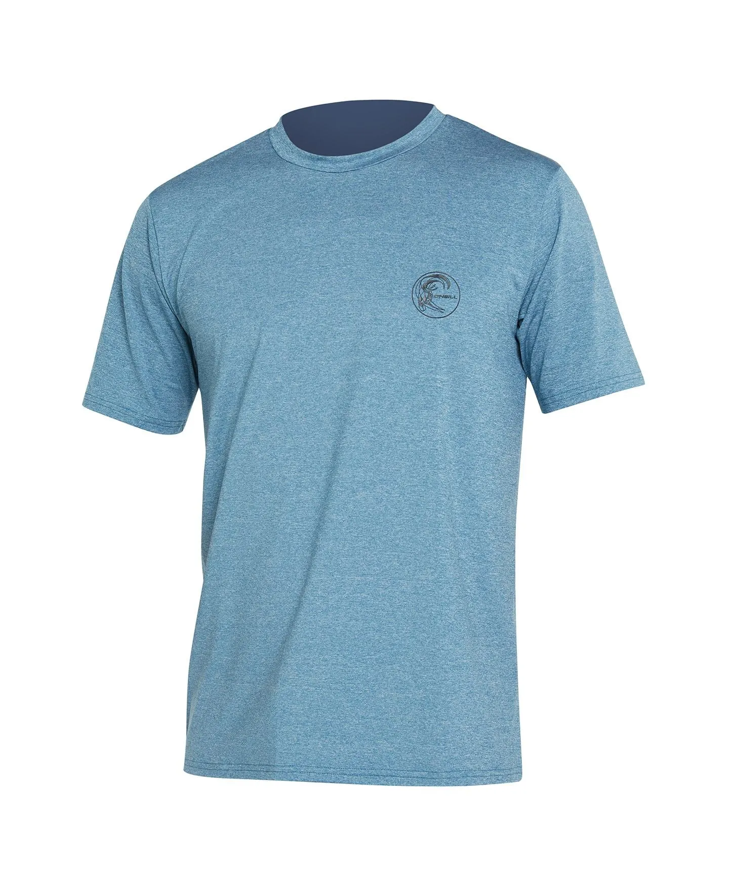 24-7 Hybrid Surf Tee Short Sleeve Rashie - Smoke Blue