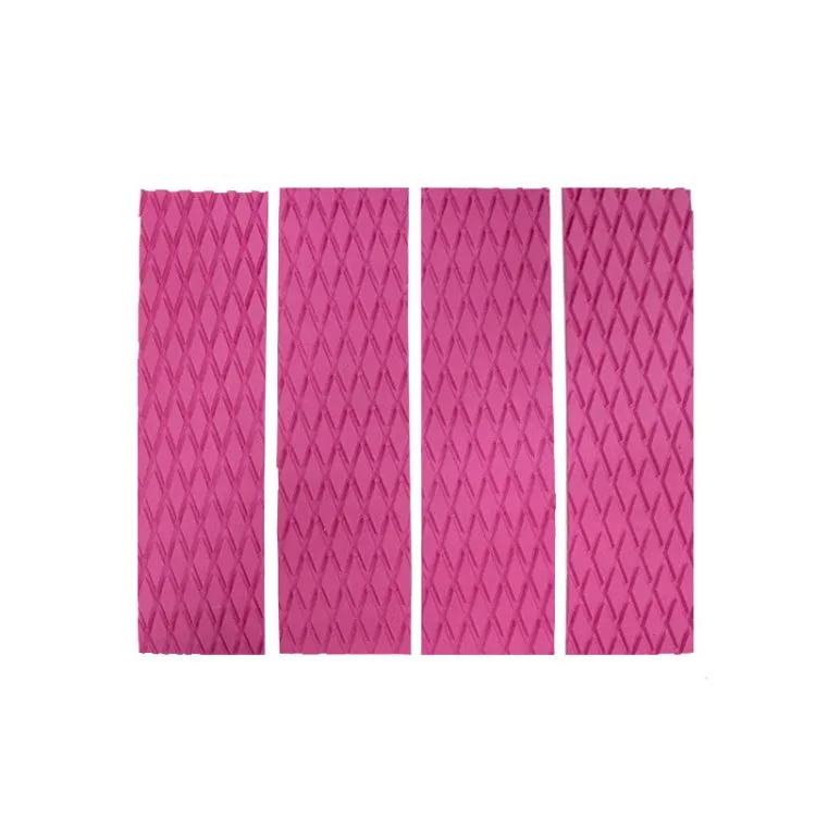 4pcs /Set EVA Shortboard Surfboard Diamond Anti-skid Pad(Pink)