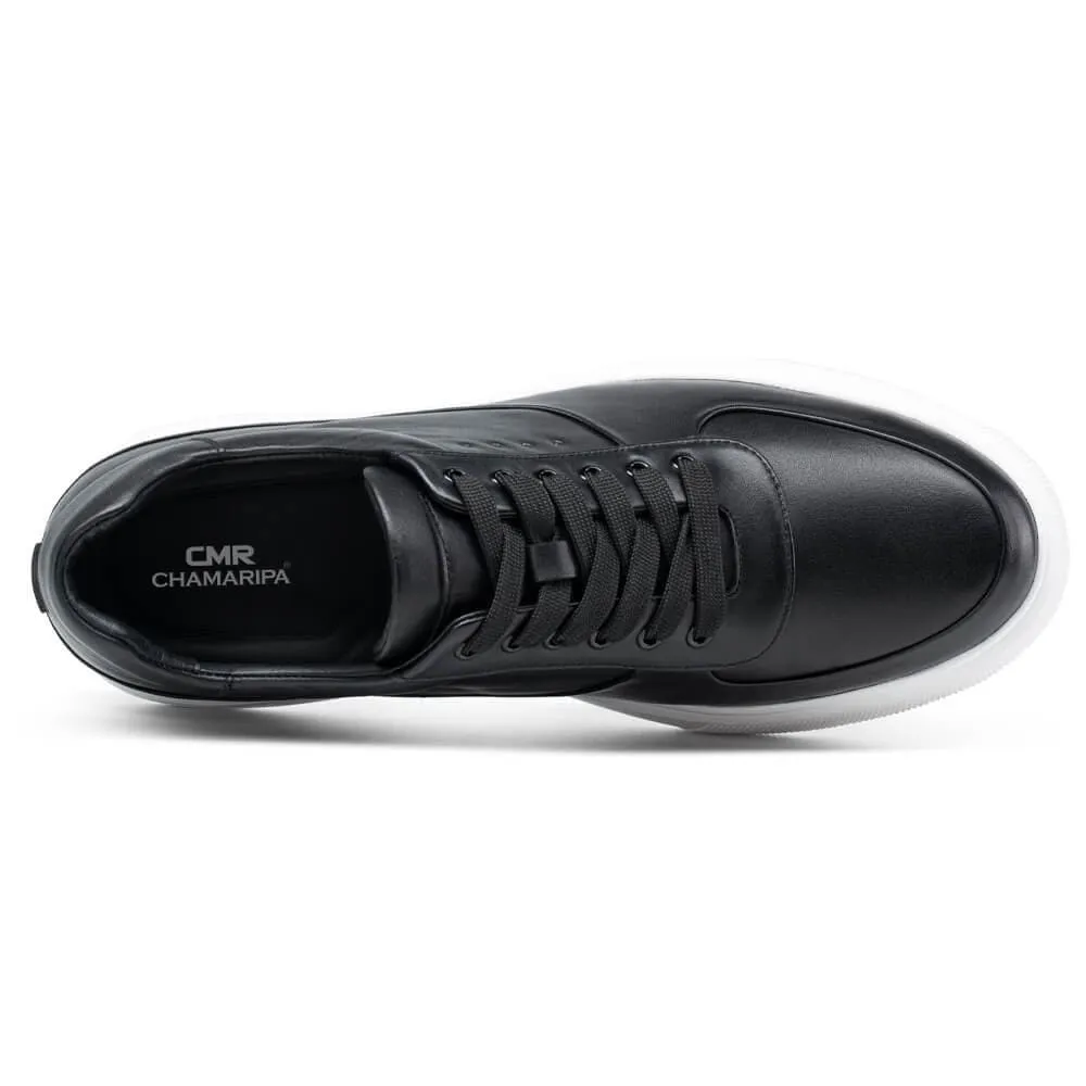 6 CM / 2.36 Inches CMR CHAMARIPA Elevator Shoes - Step Up Your Height Game with Black Casual Elevator Sneakers - Gain 2.36 Inches Instantly!