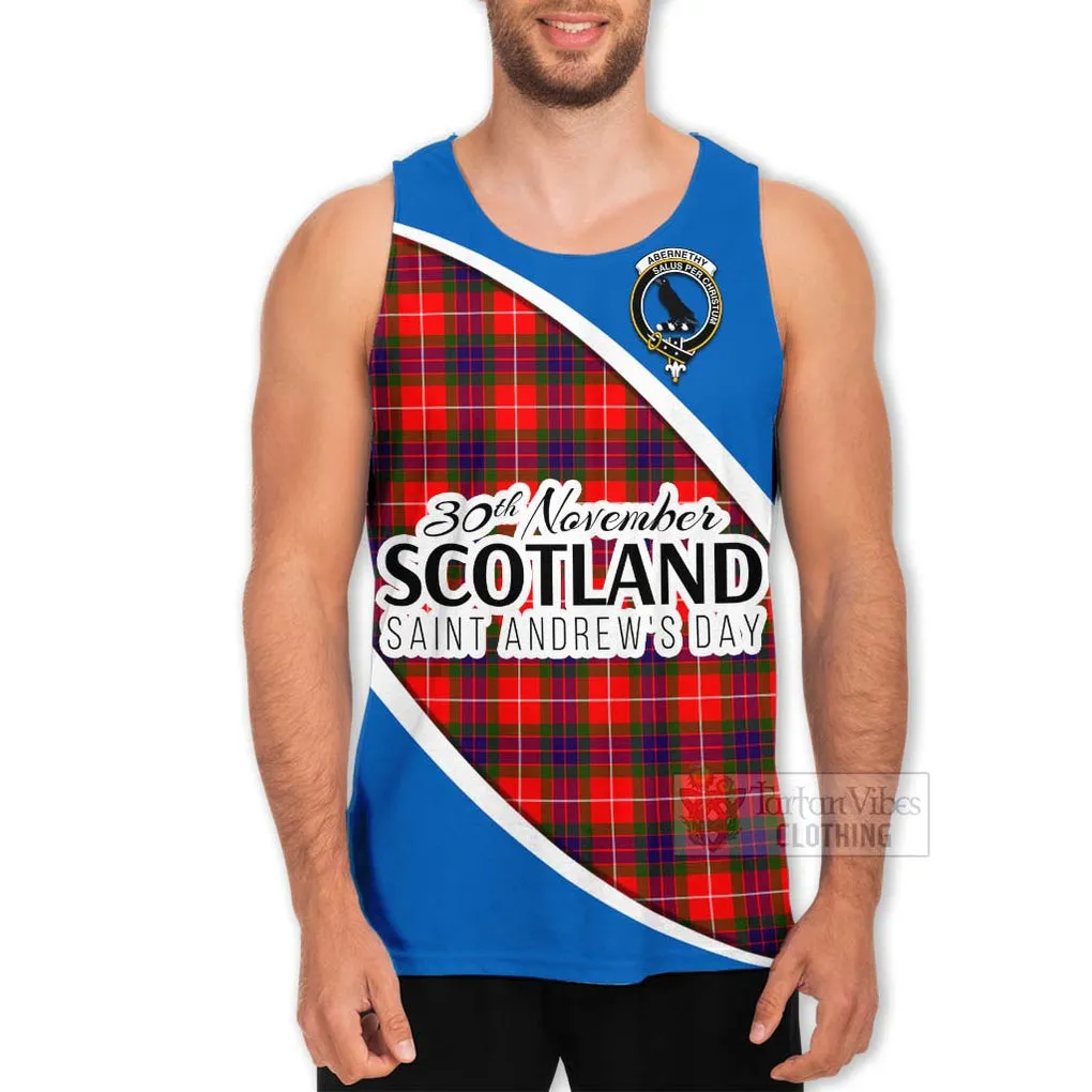 Abernethy Family Crest Tartan Men's Tank Top Celebrate Saint Andrew's Day in Style