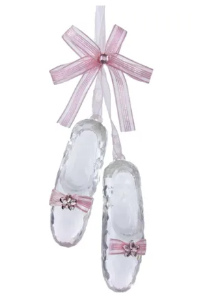 Acrylic Ornament - Ballet Shoes with Bow