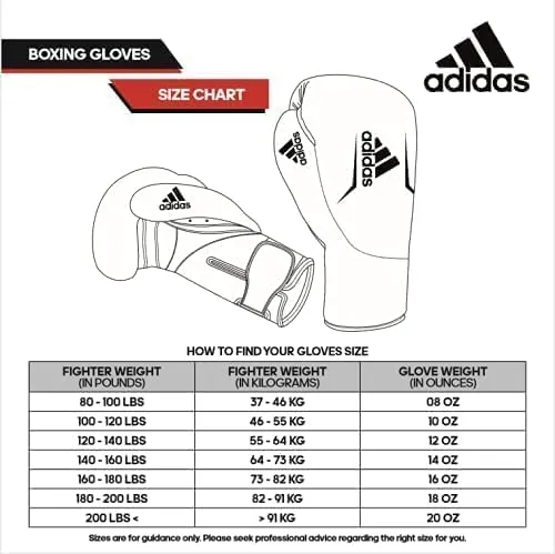 adidas Hybrid 250 Elite Boxing Training Gloves - for Boxing, Kickboxing, MMA, Bag, Training & Fitness