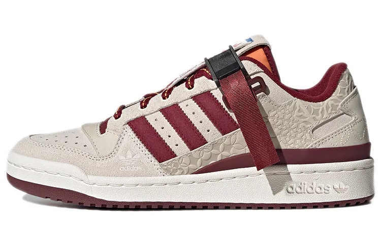 Adidas Originals Forum Low sneakers, light grey/dark red