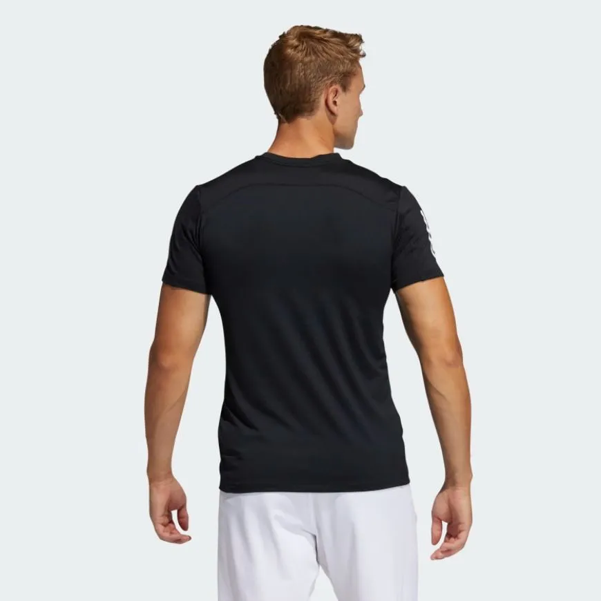 Adidas Primeblue Aeroready 3-Stripes Slim Men Training T-Shirt Black/White