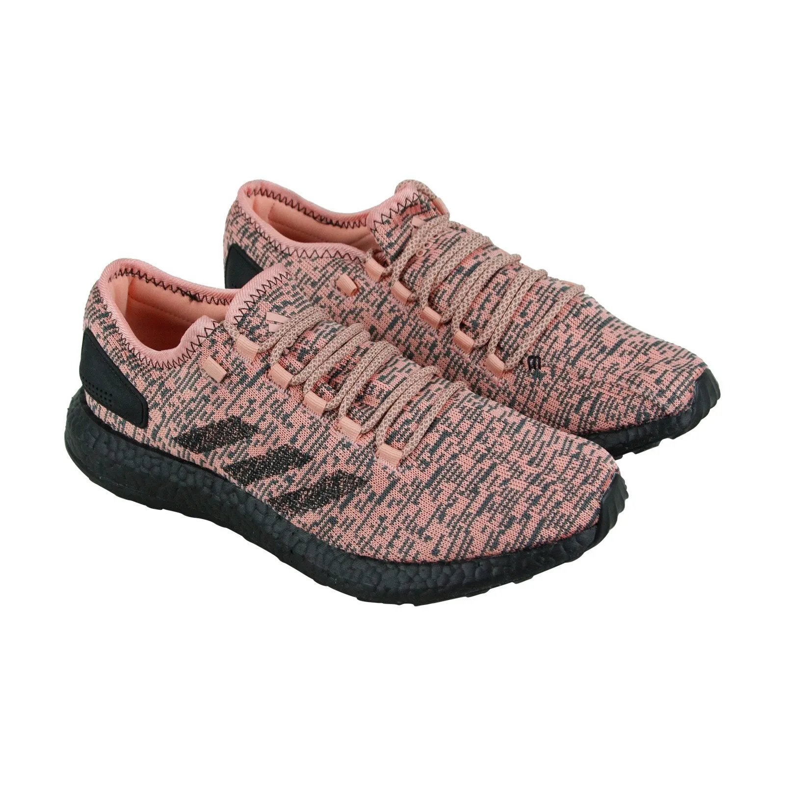 Adidas Pureboost CG2985 Mens Pink Canvas Lace Up Lifestyle Sneakers Shoes