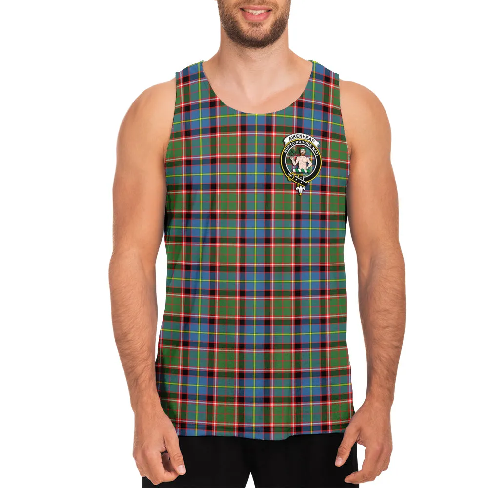 Aikenhead Tartan Mens Tank Top with Family Crest