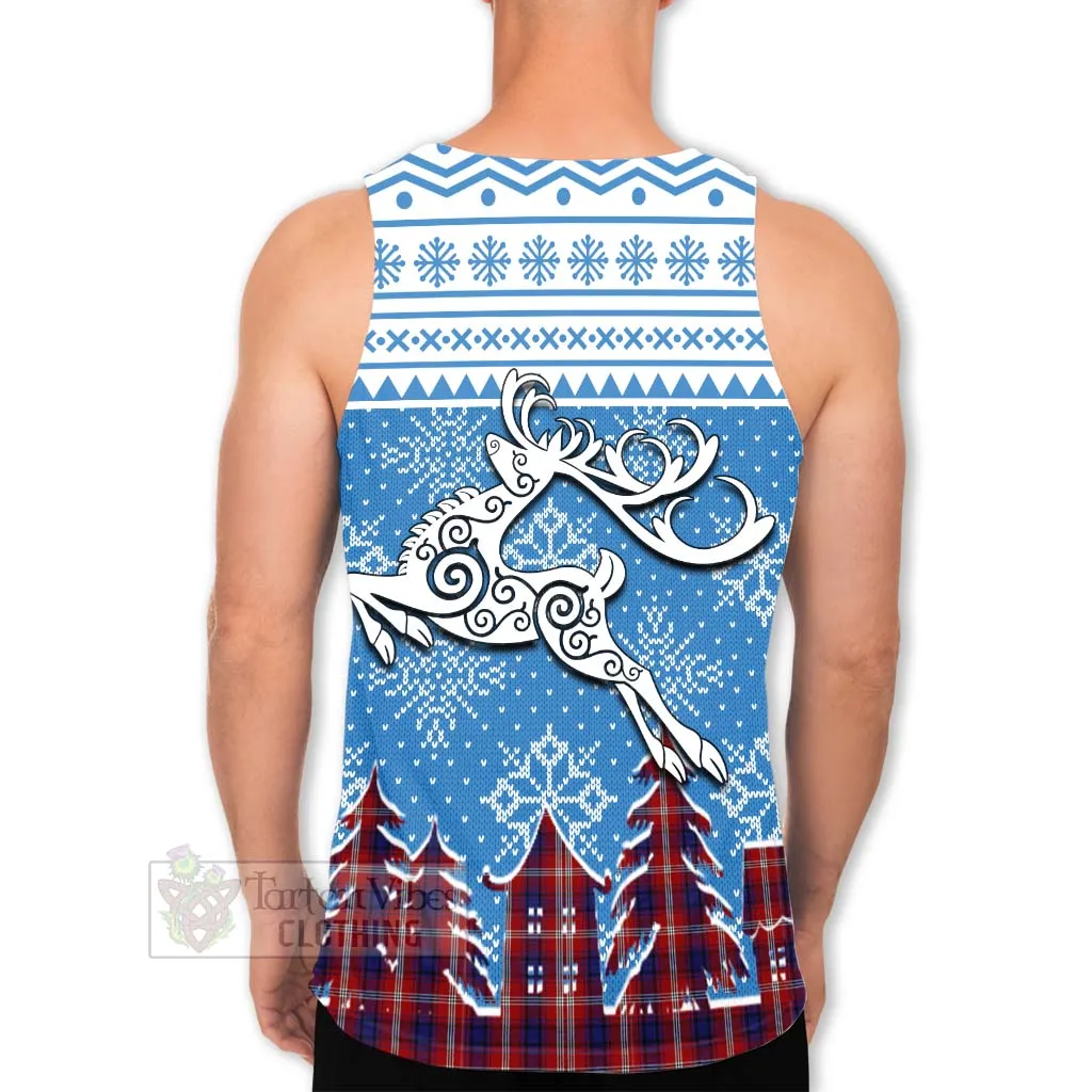 Ainslie Clan Christmas Men's Tank Top Celtic Reindeer Style