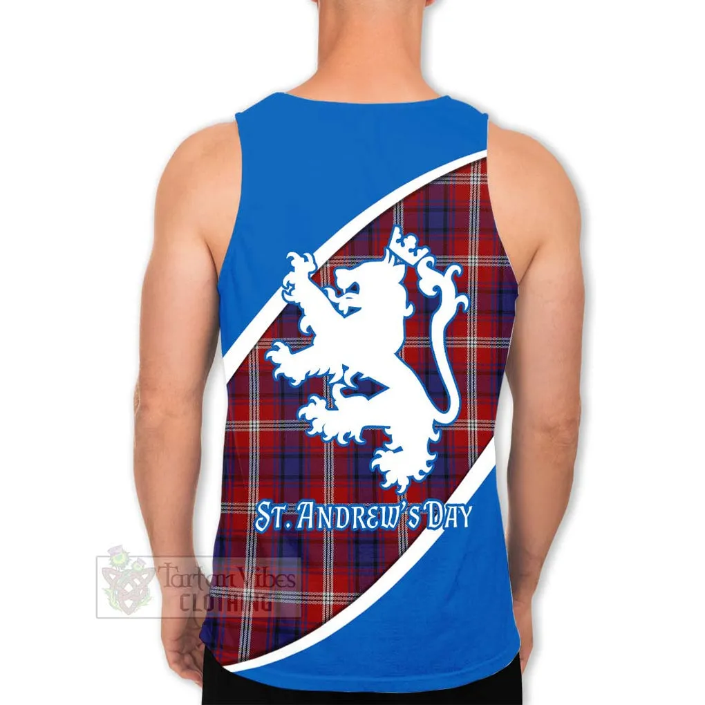 Ainslie Family Crest Tartan Men's Tank Top Celebrate Saint Andrew's Day in Style