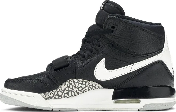 Air Jordan Legacy 312 GS Black Cement Sneakers, black