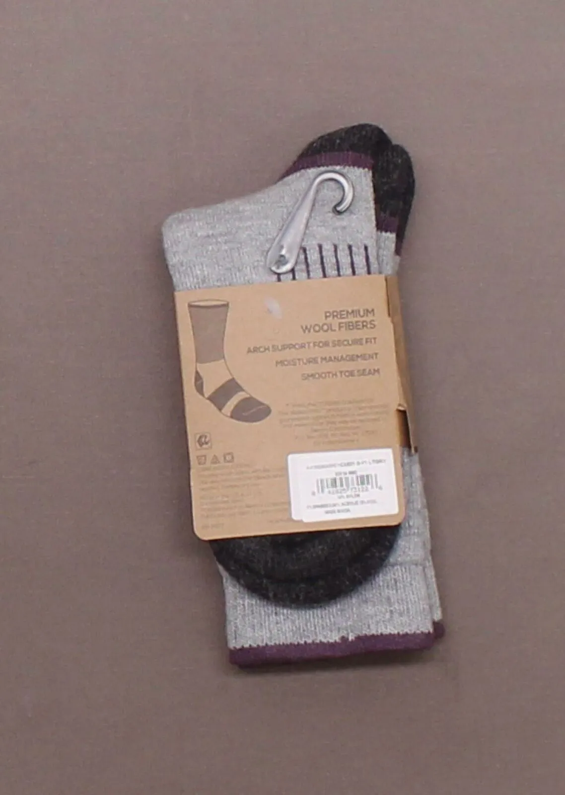 Alaska Knits Women's Merino Wool Blend Hiker Crew Sock