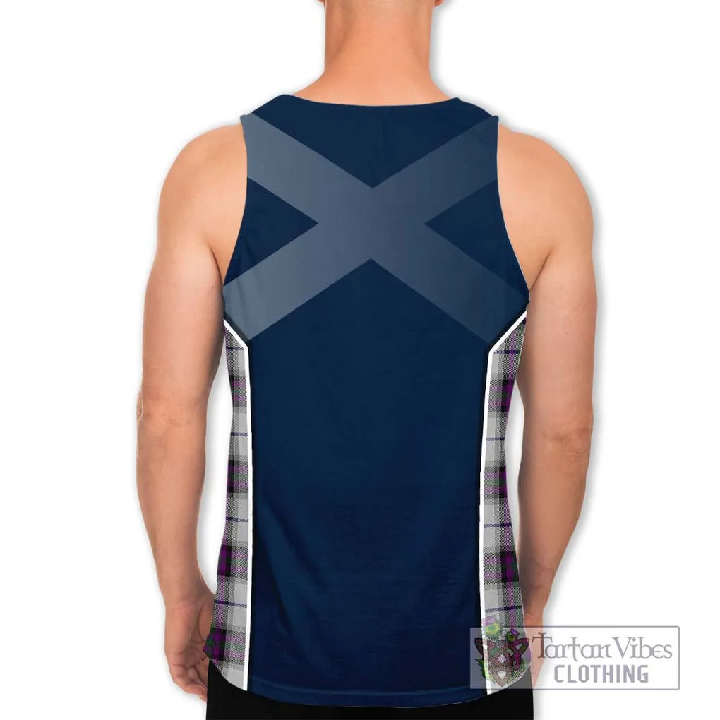 Alexander of Menstry Dress Tartan Men's Tank Top with Family Crest and Lion Rampant Vibes Sport Style