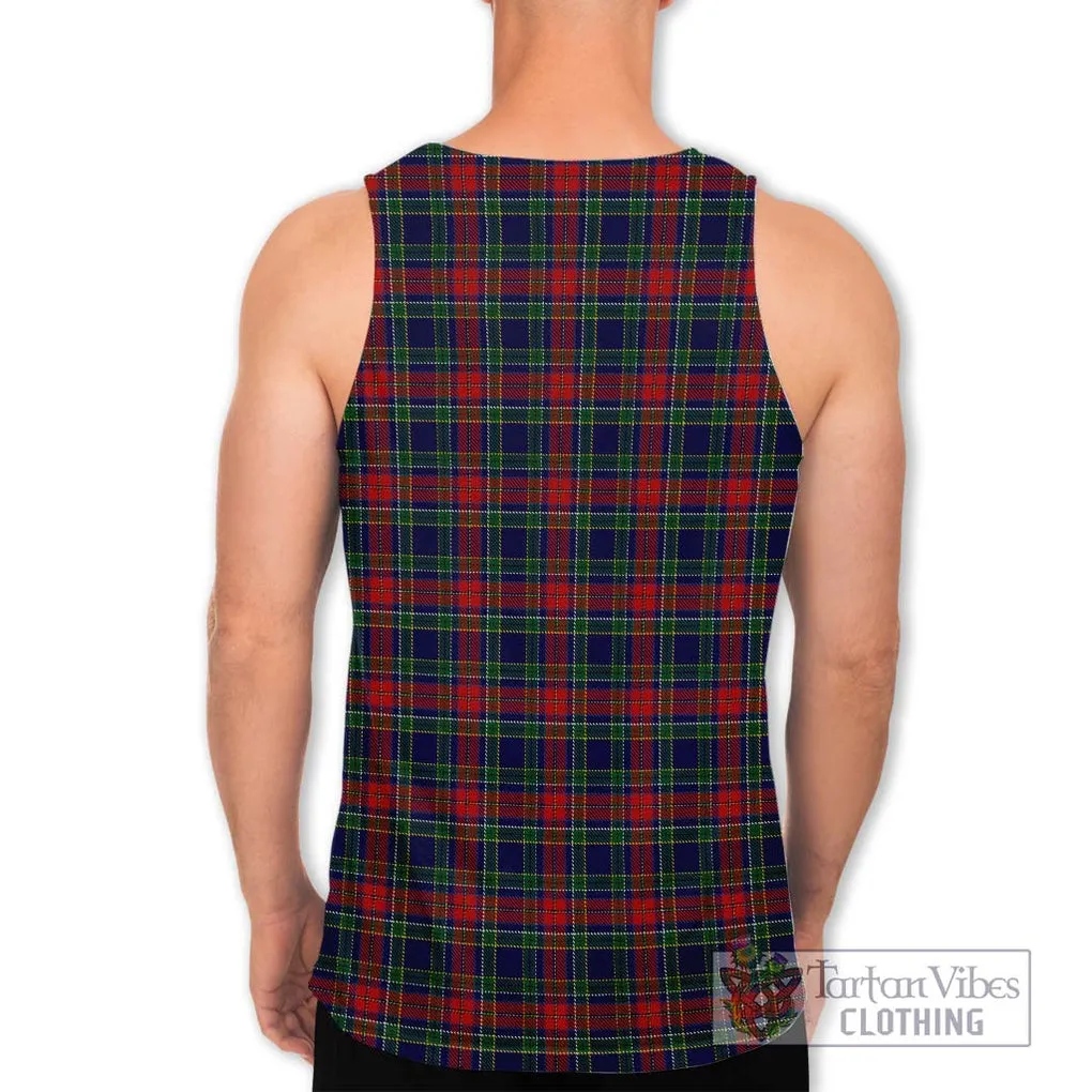 Allison Red Tartan Men's Tank Top with Family Crest DNA In Me Style