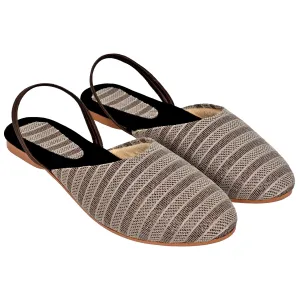 ALTEK Women Ethnic Antiskid Fashinable Sandels Daily Use Casualwear Soft Velvet Cloth Durable Indoor Outdoor Ballies Ethnic Flats Sandals Women Girl Formal Occasions Footwear 13135_mule_brown_120_7