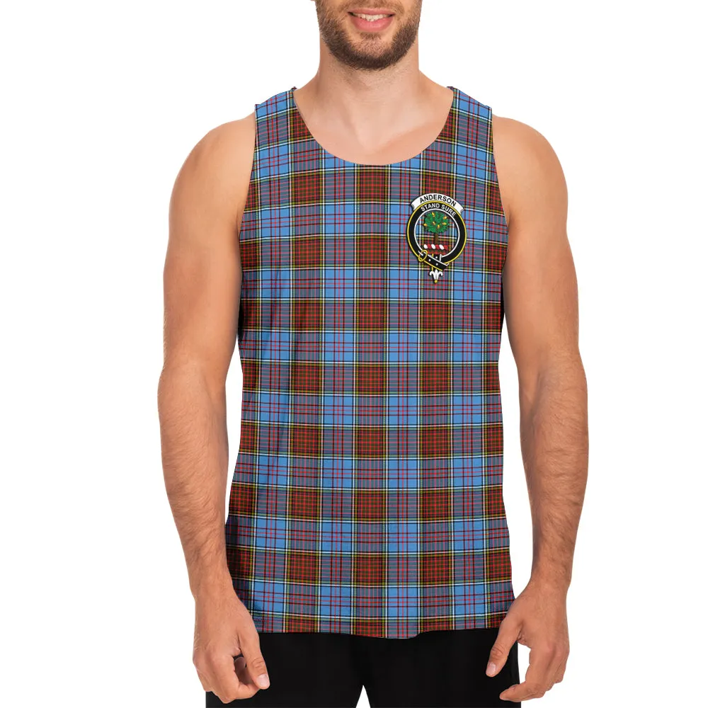 Anderson Modern Tartan Mens Tank Top with Family Crest