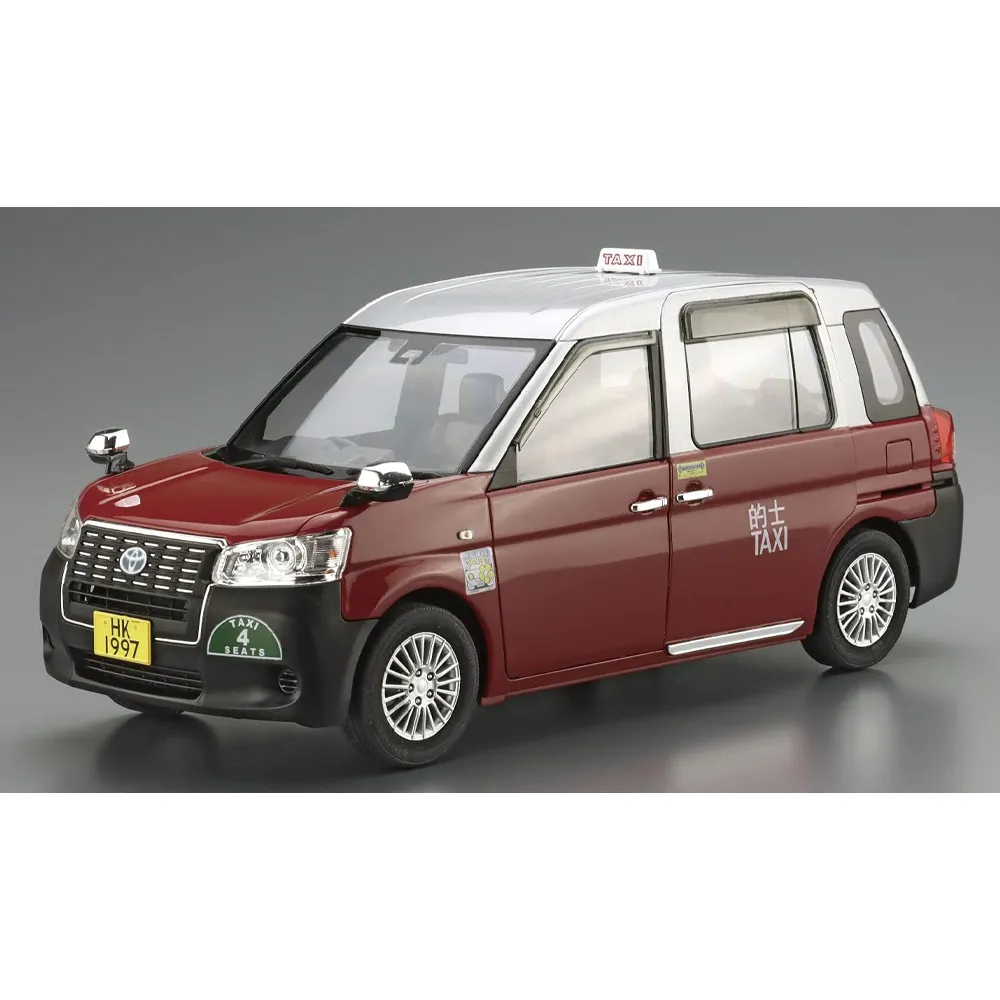 Aoshima: 1/24 Toyota NTP10R Comfort Hybrid Taxi '18 Hong Kong Taxi Scale Model Kit #SP02