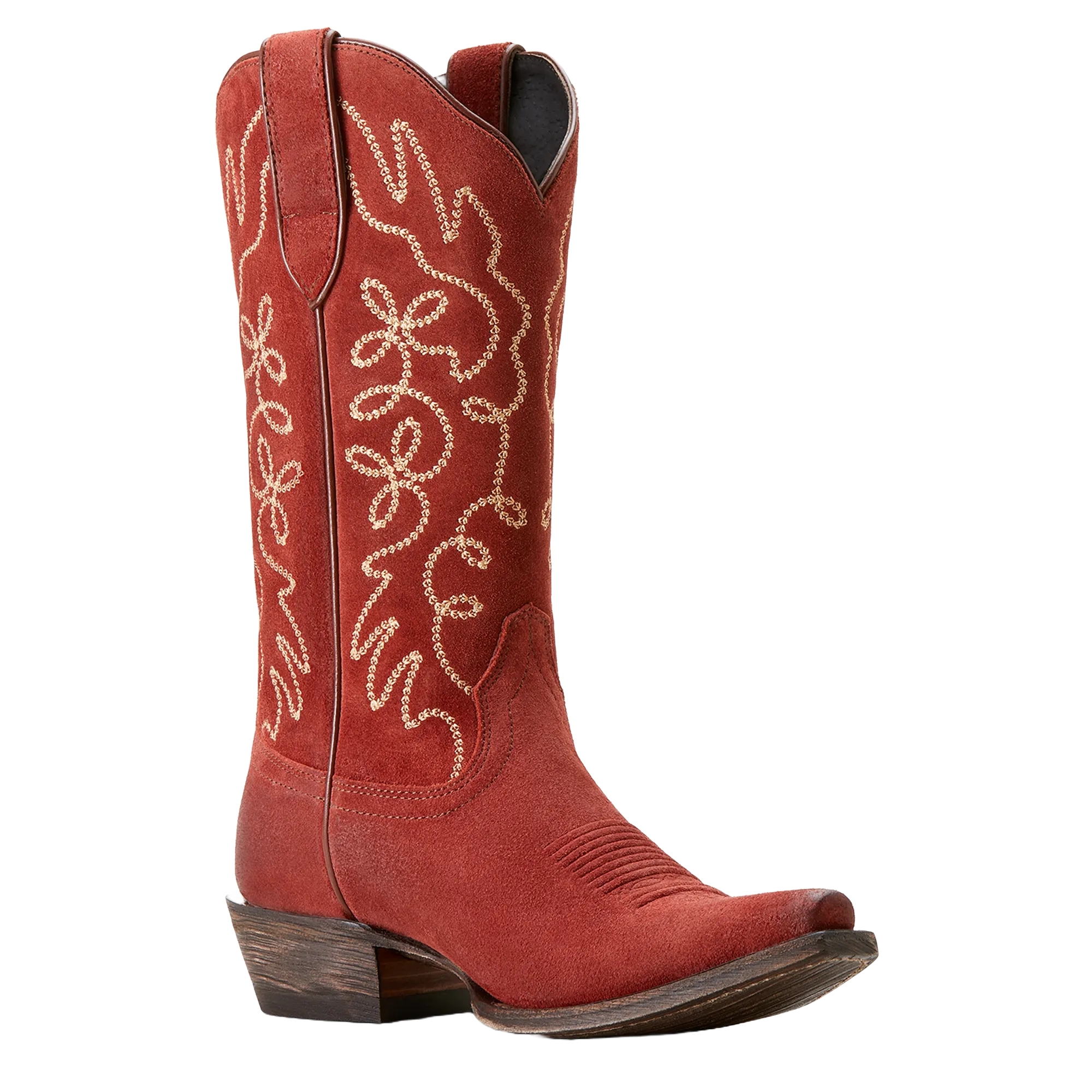 Ariat Ladies Jukebox Cayenne Suede Red Western Boot 10053791