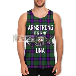 Armstrong Modern Tartan Men's Tank Top with Family Crest DNA In Me Style