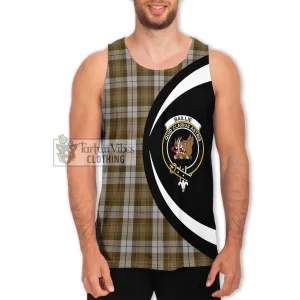 Baillie Dress Tartan Men's Tank Top with Family Crest Circle Style