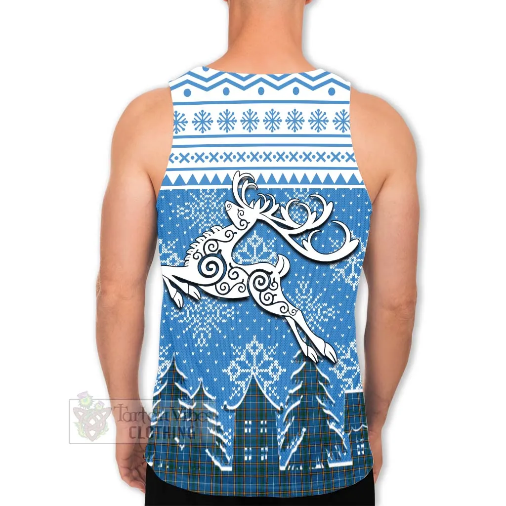 Bain Clan Christmas Men's Tank Top Celtic Reindeer Style