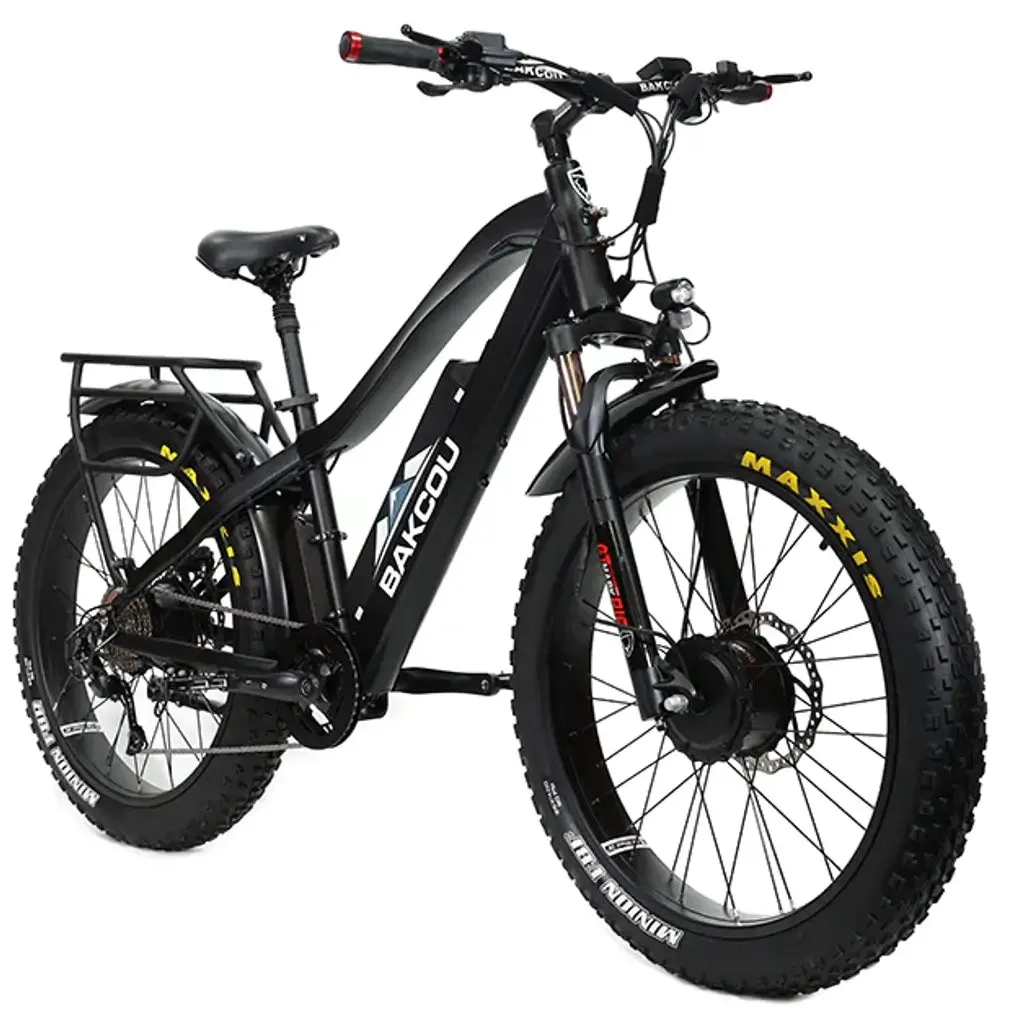 Bakcou Kodiak AWD 500W 48V 25ah Fat Tire Electric Hunting Bike