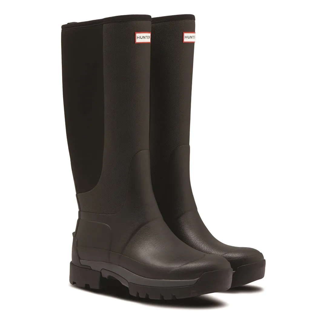 Balmoral Hybrid Tall Wellington Boots - Black by Hunter