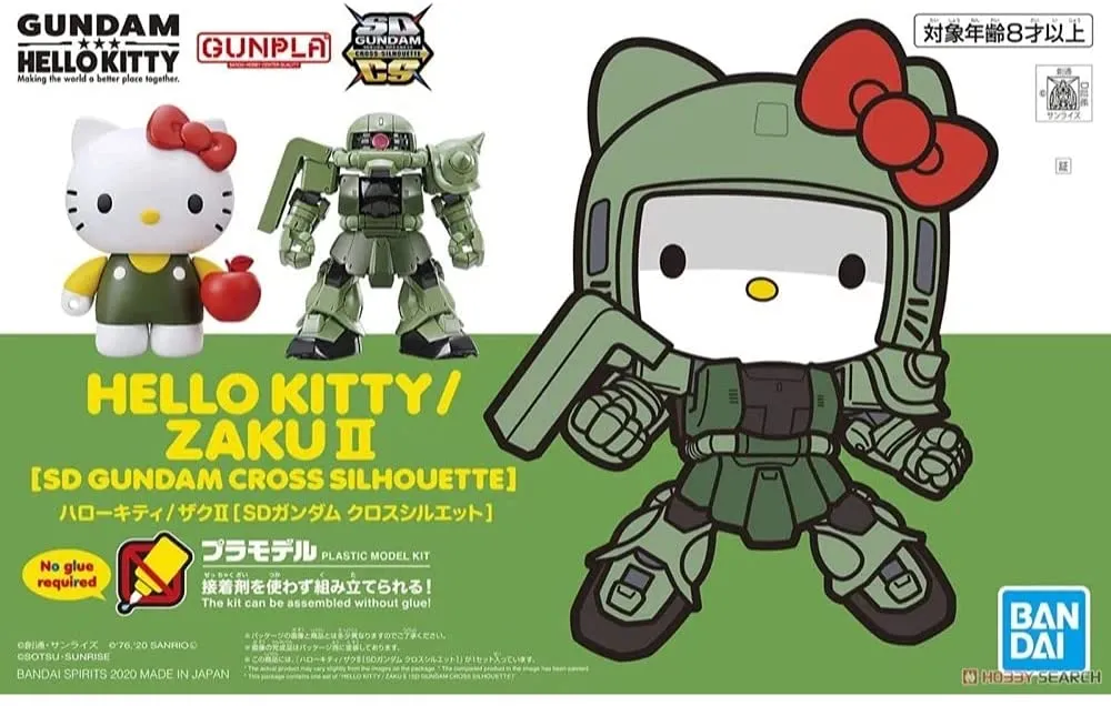 Bandai Hobby: Hello Kitty X SD Gundam Cross Silhouette - Hello Kitty Zaku II Model Kit