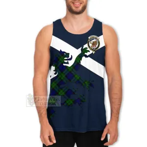 Bannatyne Tartan Lion Rampant Men's Tank Top  Proudly Display Your Heritage with Alba Gu Brath and Clan Name