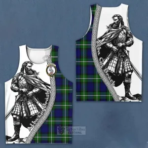 Bannerman Tartan Clan Crest Men's Tank Top with Highlander Warrior Celtic Style