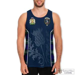 Bannerman Tartan Men's Tanks Top with Family Crest and Scottish Thistle Vibes Sport Style