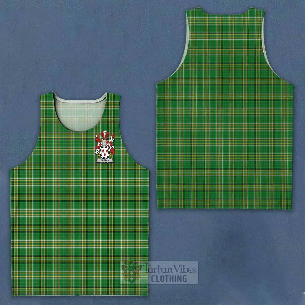 Barran Irish Clan Tartan Men's Tank Top with Coat of Arms