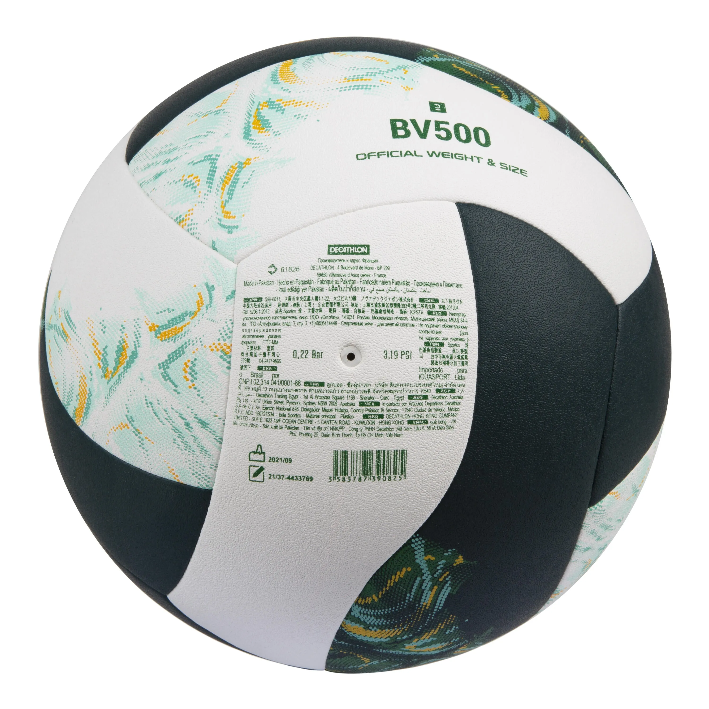 Beach volleyball ball Copaya Replica Hybrid green/white