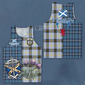 Bell Tartan Men's Tank Top Happy St. Andrew's Day Half Tartan Style