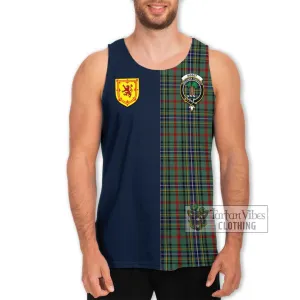 Bisset Tartan Men's Tank Top Alba with Scottish Lion Royal Arm Half Style