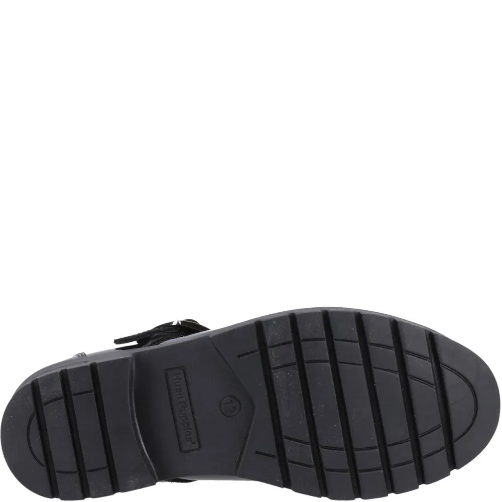 Black Fiona Patent Senior School Shoes