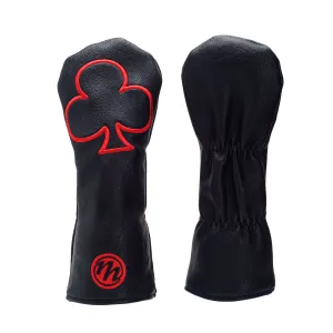 Black Playing Card Clubs Golf Hybrid Head cover