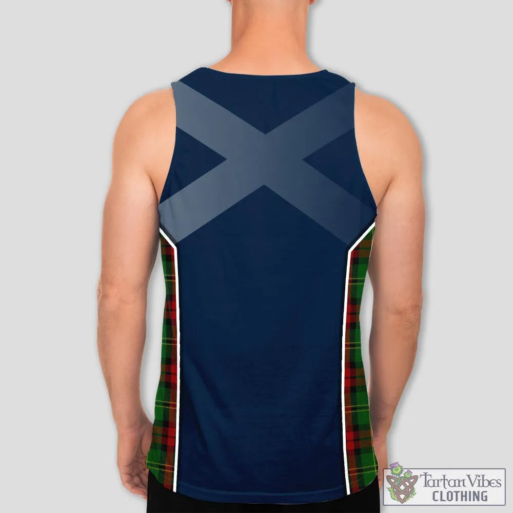 Blackstock Hunting Tartan Men's Tanks Top with Family Crest and Scottish Thistle Vibes Sport Style