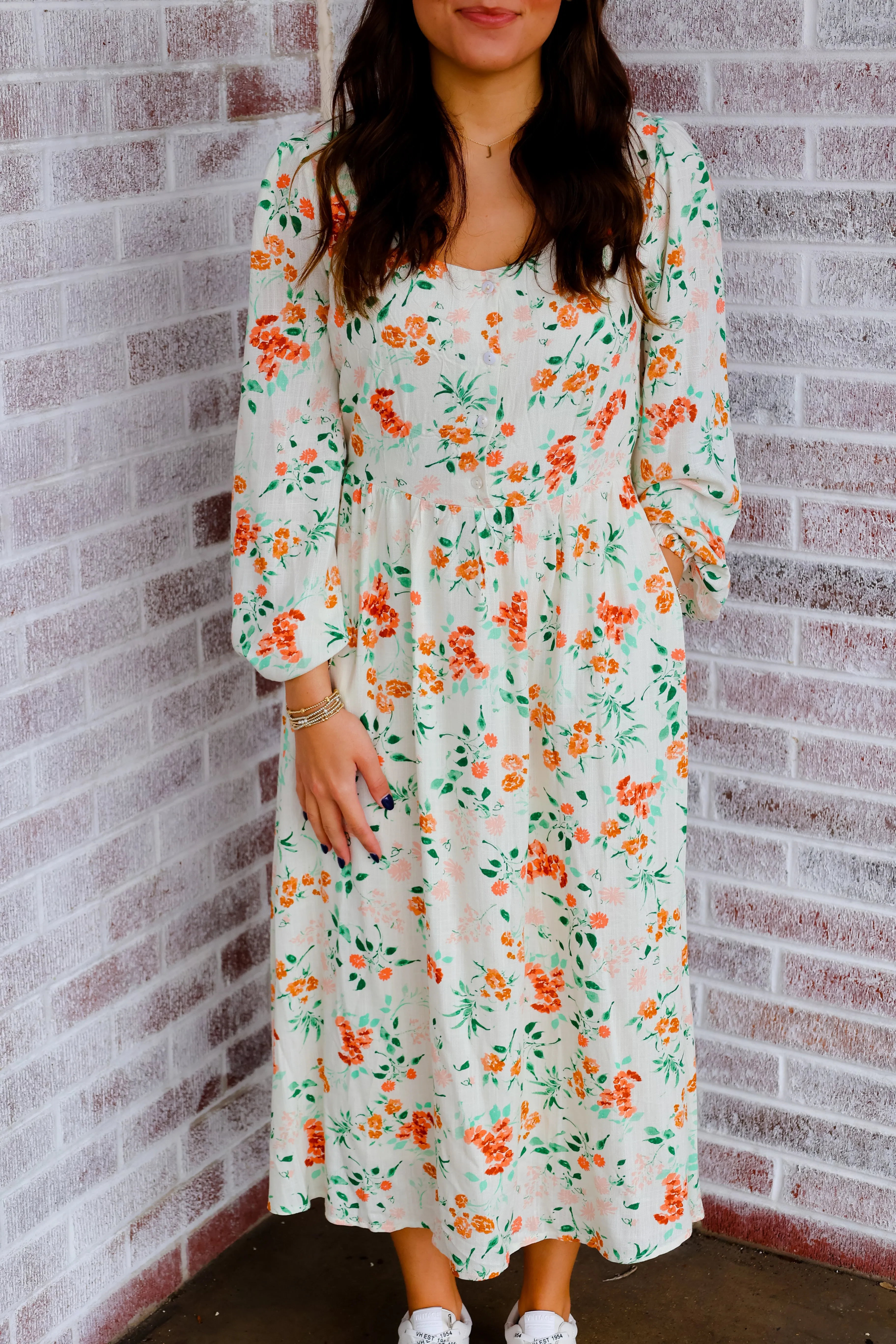 Bloom Brigade Button Down Midi Dress