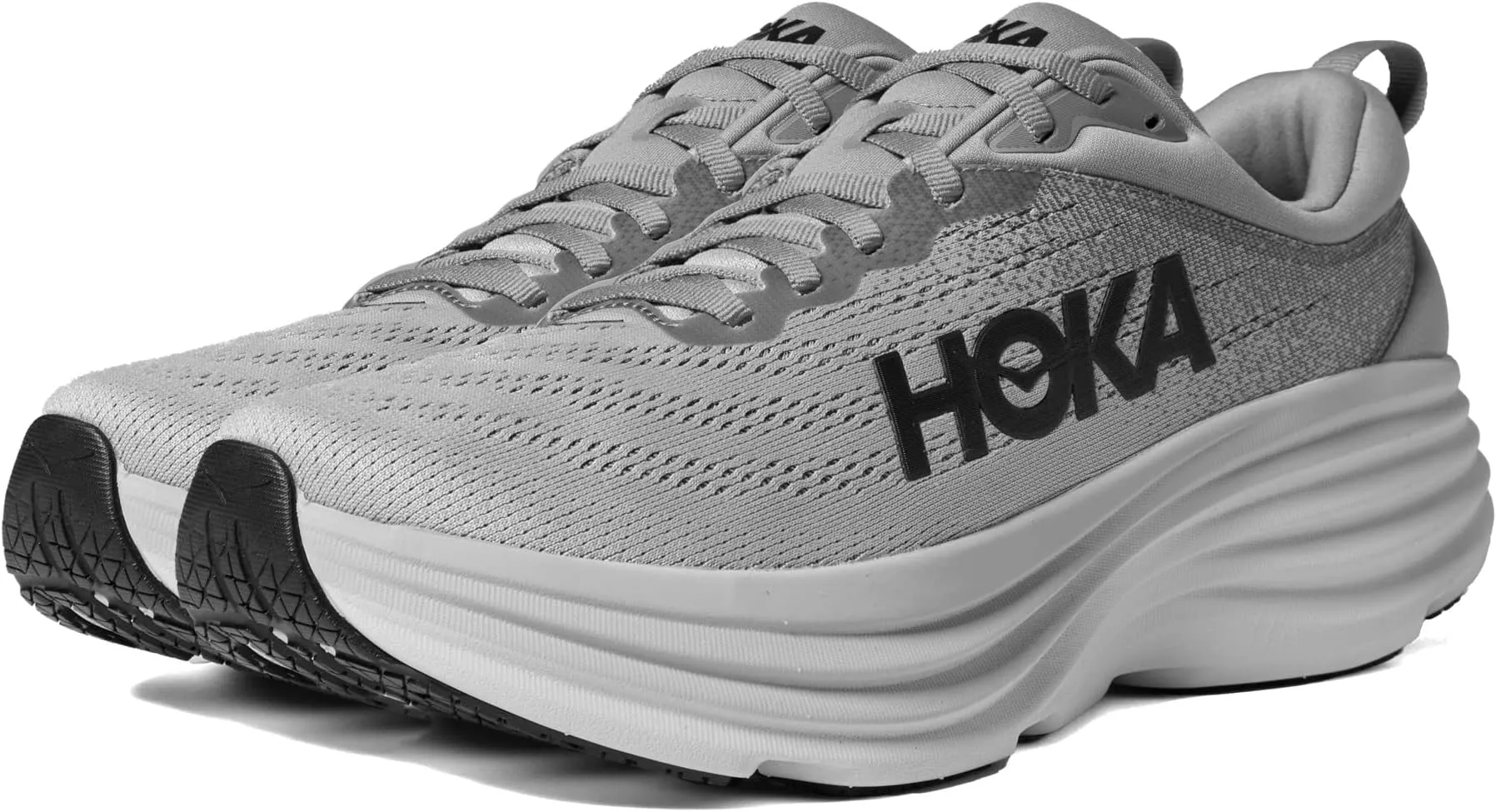 Bondi 8 Hoka Sneakers in Sharkskin/Harbor Mist