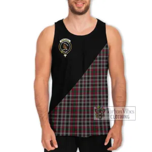 Borthwick Tartan Men's Tank Top with Family Crest and Military Logo Style