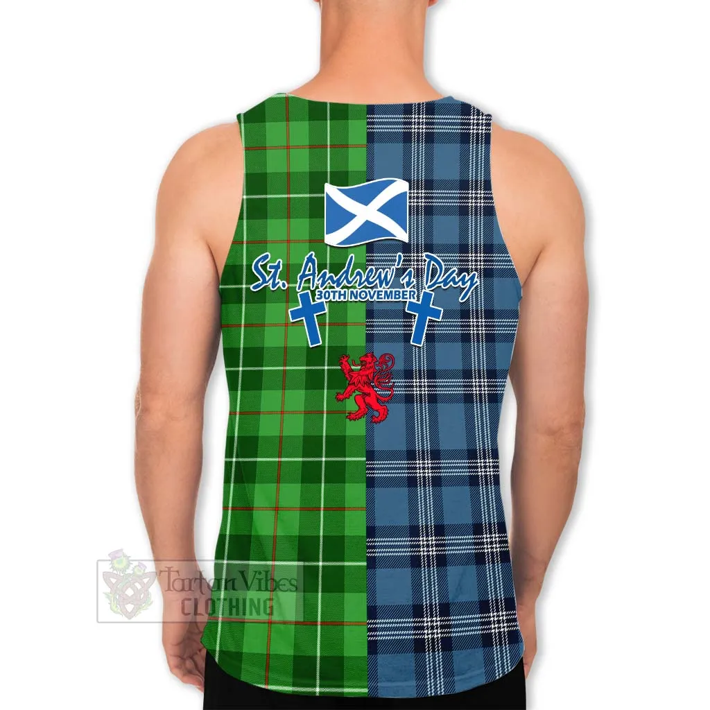 Boyle Tartan Men's Tank Top Happy St. Andrew's Day Half Tartan Style