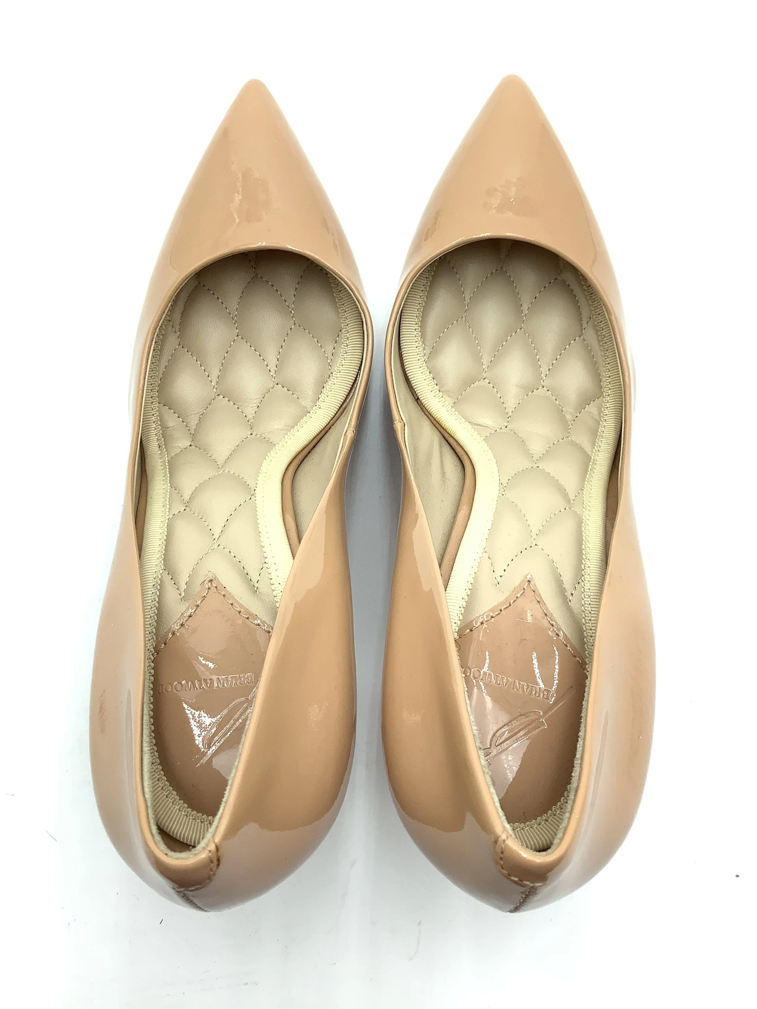 Brian Atwood Shoe Tan Patent Leather Pumps Pointed Front Size: 8.5