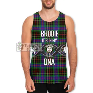 Brodie Hunting Modern Tartan Men's Tank Top with Family Crest DNA In Me Style