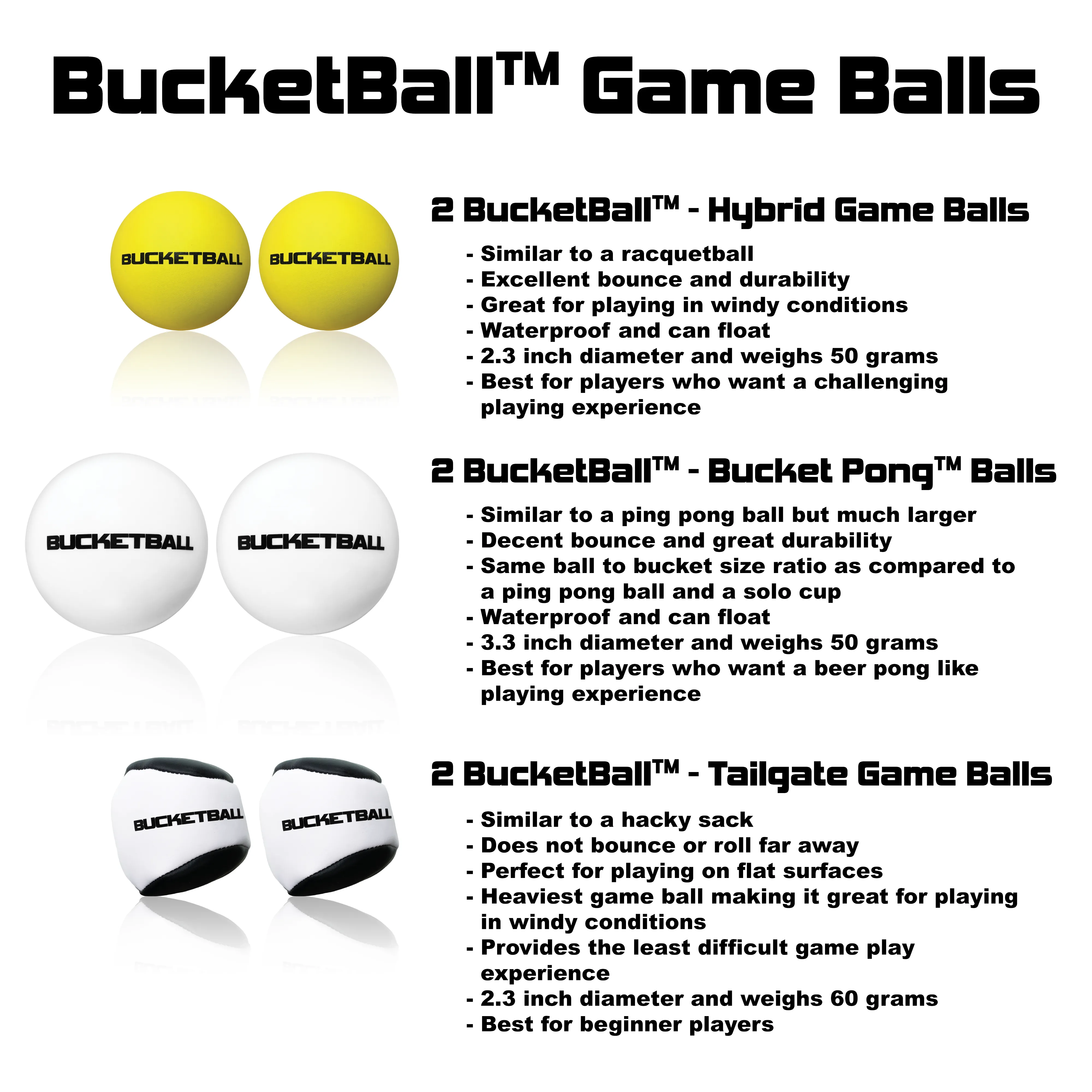 BucketBall - Team Color Edition - Combo Pack (Black/Black)