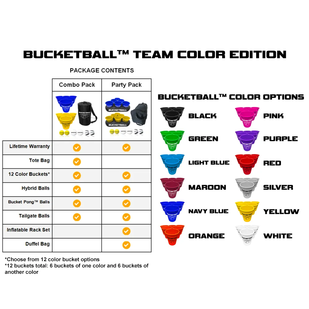 BucketBall - Team Color Edition - Combo Pack (Black/Black)