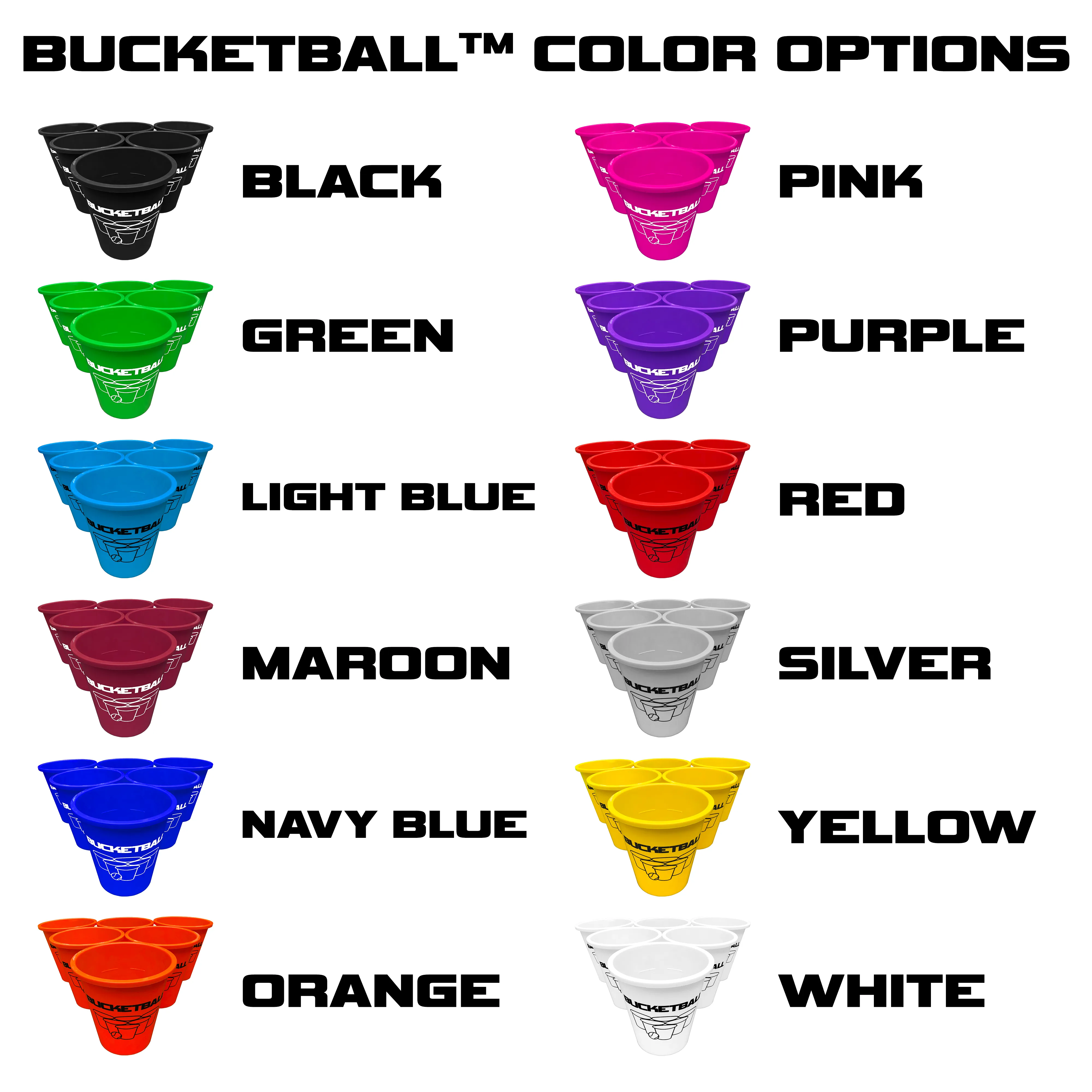 BucketBall - Team Color Edition - Combo Pack (Light Blue/Pink)