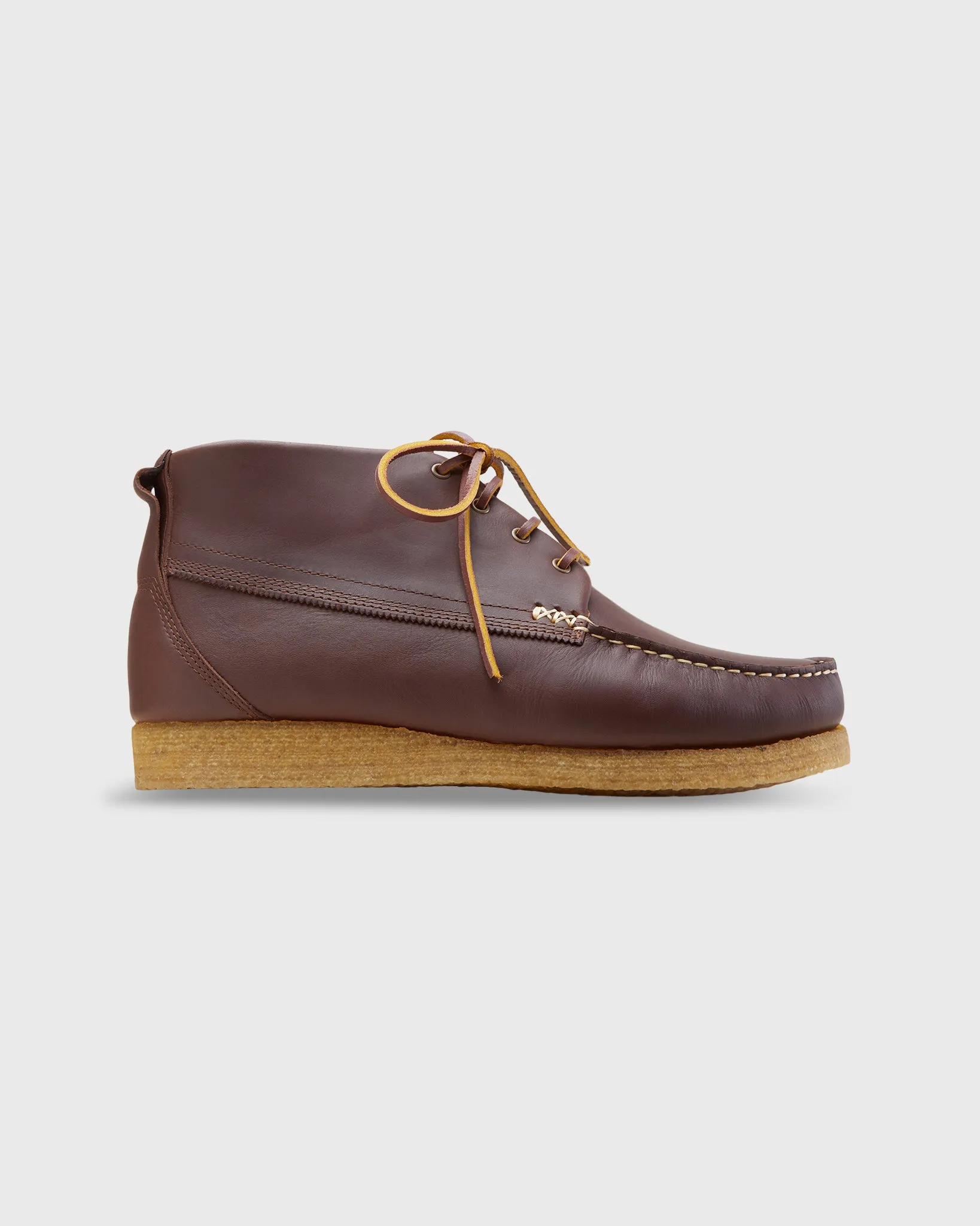 Chukka Crepe Moccasin in Dark Brown Leather