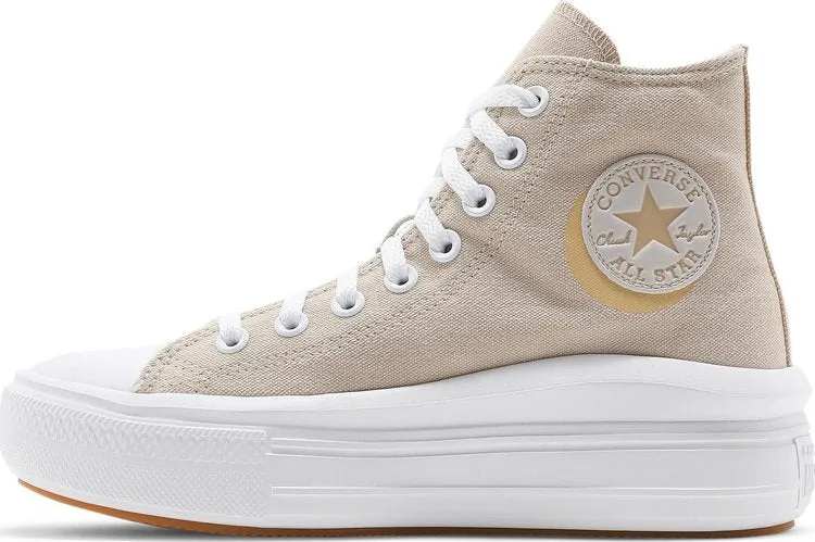 Converse Wmns Chuck Taylor All Star Move High Mono Pastels Sneakers - Farro, Cream