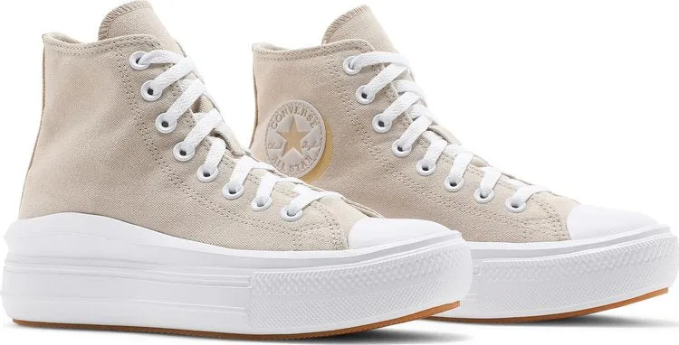 Converse Wmns Chuck Taylor All Star Move High Mono Pastels Sneakers - Farro, Cream