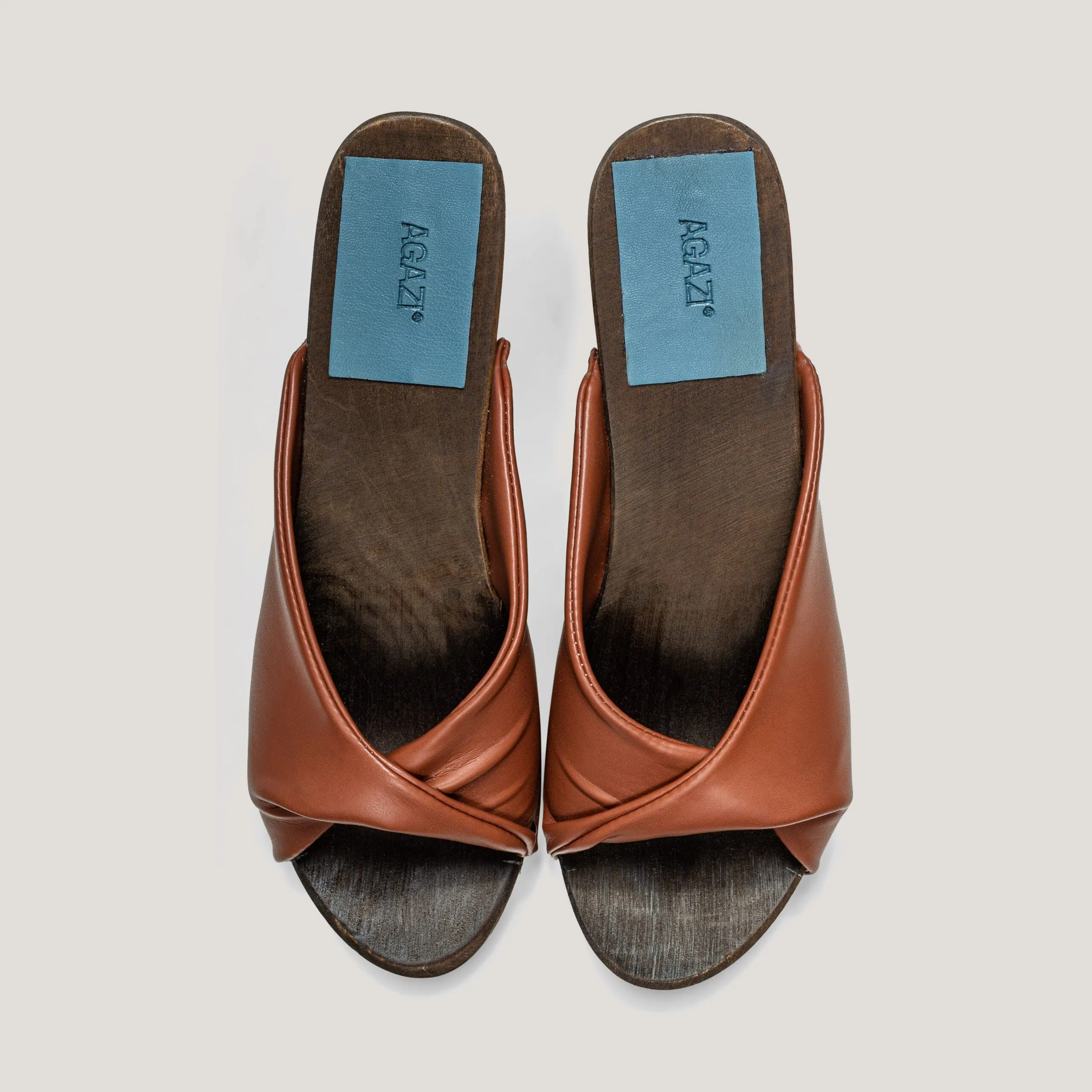 Corn Leather Vegan Clogs | Caramel