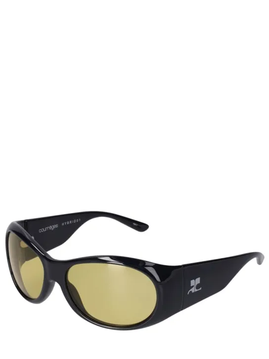 Courreges   Hybrid 01 round acetate sunglasses 